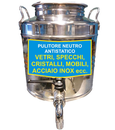 Eurosicura pulitore neutro antistatico alla spina per vetri e specchi - cisterna da 20 litri
